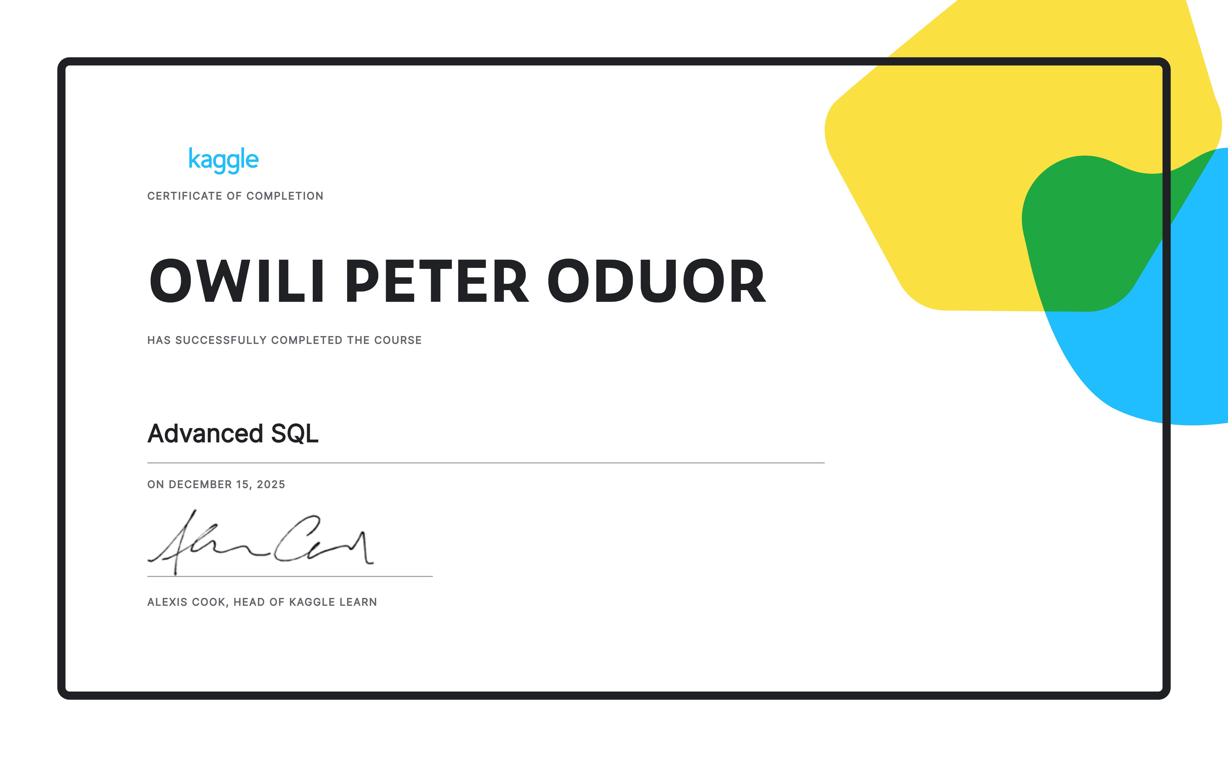 Advanced SQL